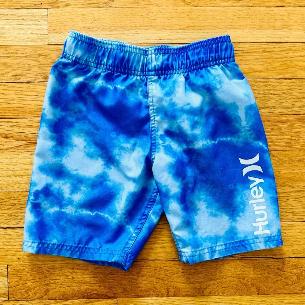 Under Armour & Hurley Blue Swim Trunks 2 pairs Size 6